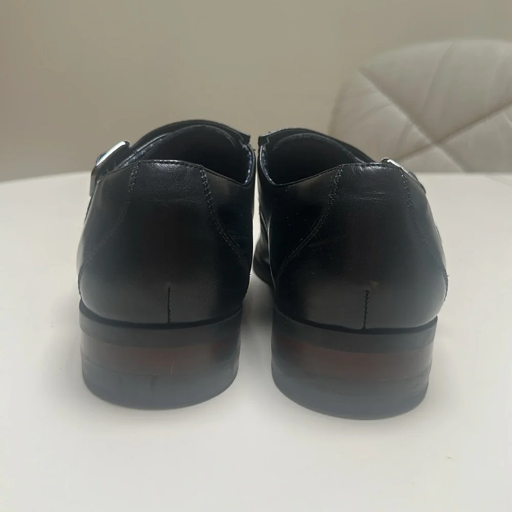 STACY ADAMS Karcher Plain Toe Monk Strap Slip-On Dress Shoes size 7.5